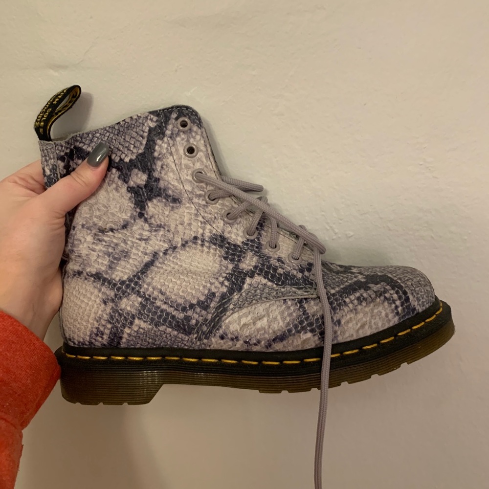 Snake skin doc martens